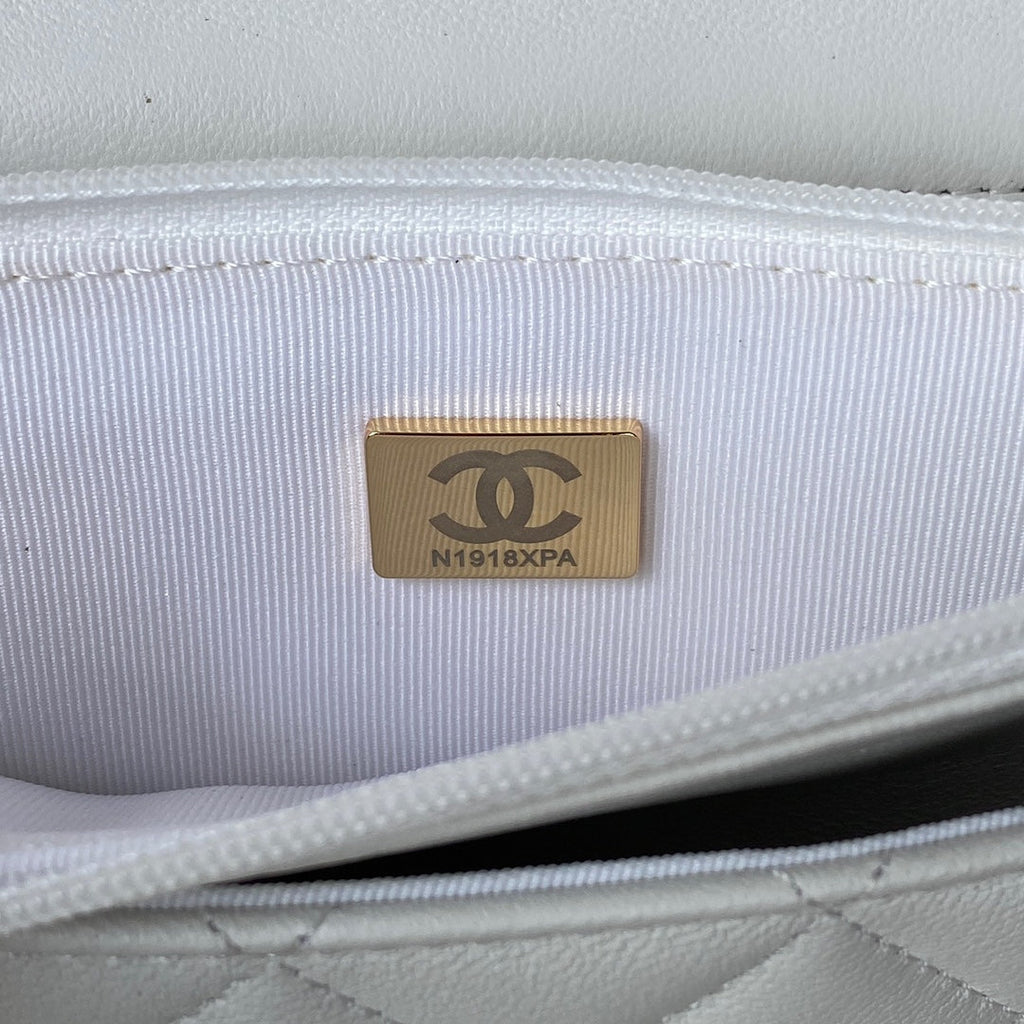 Chanel AP2923 Wallet on Chain Lambskin White