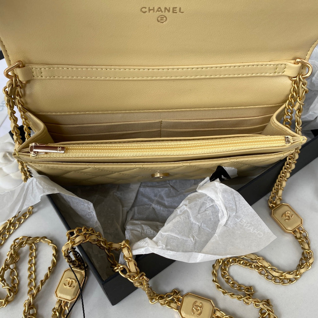Chanel AP2923 Wallet on Chain Lambskin Beige