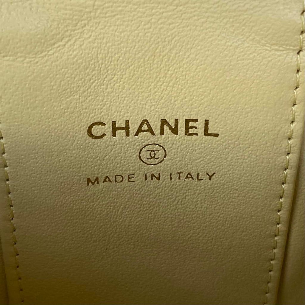 Chanel AP2931 Small Vanity with Chain Lambskin beige