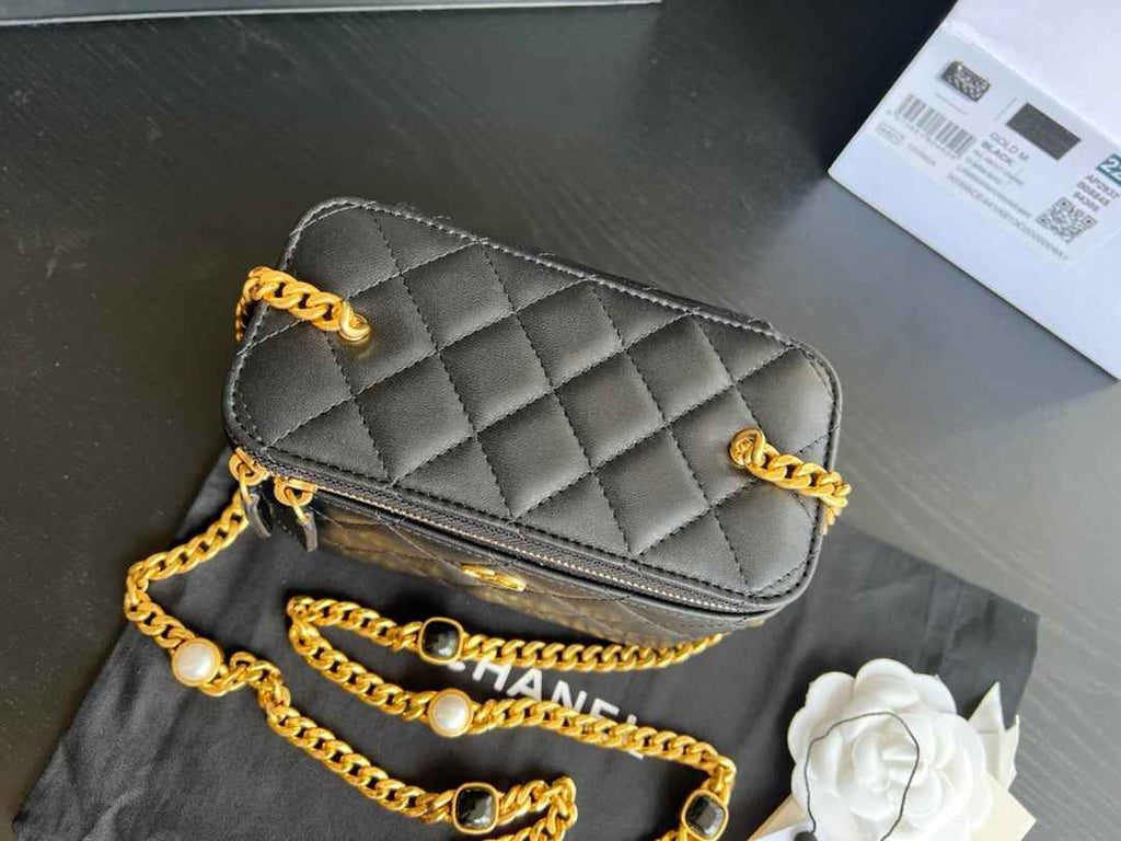 Chanel AP2937 Vanity with Chain Lambskin Black