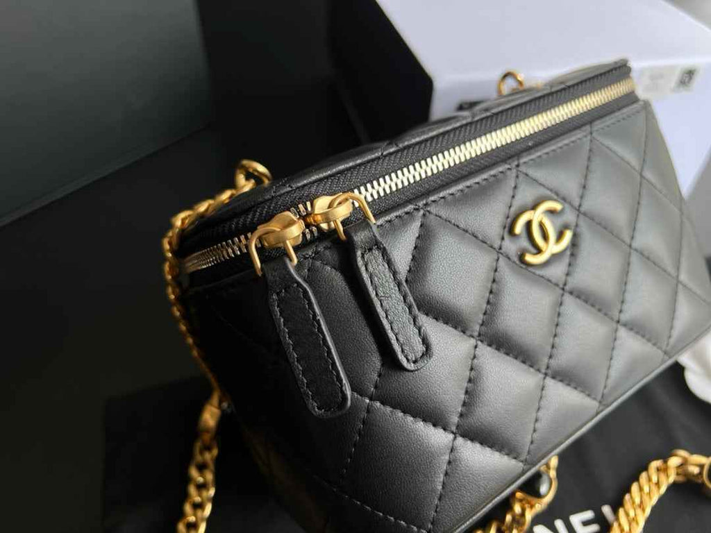 Chanel AP2937 Vanity with Chain Lambskin Black