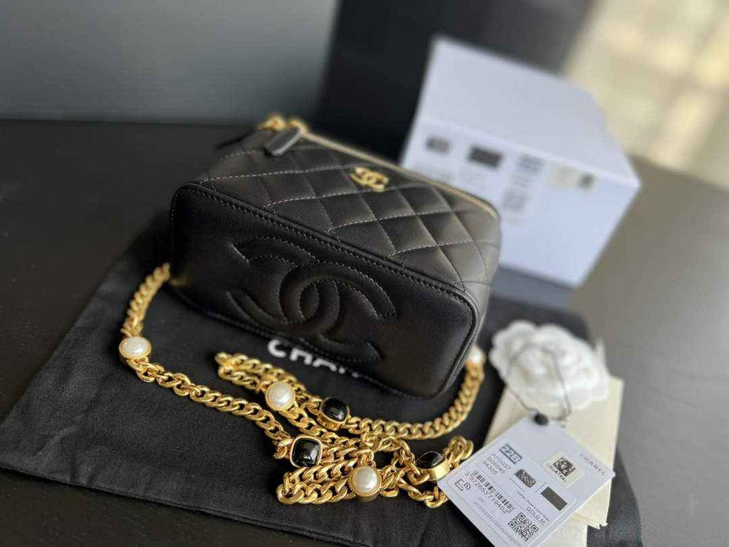 Chanel AP2937 Vanity with Chain Lambskin Black