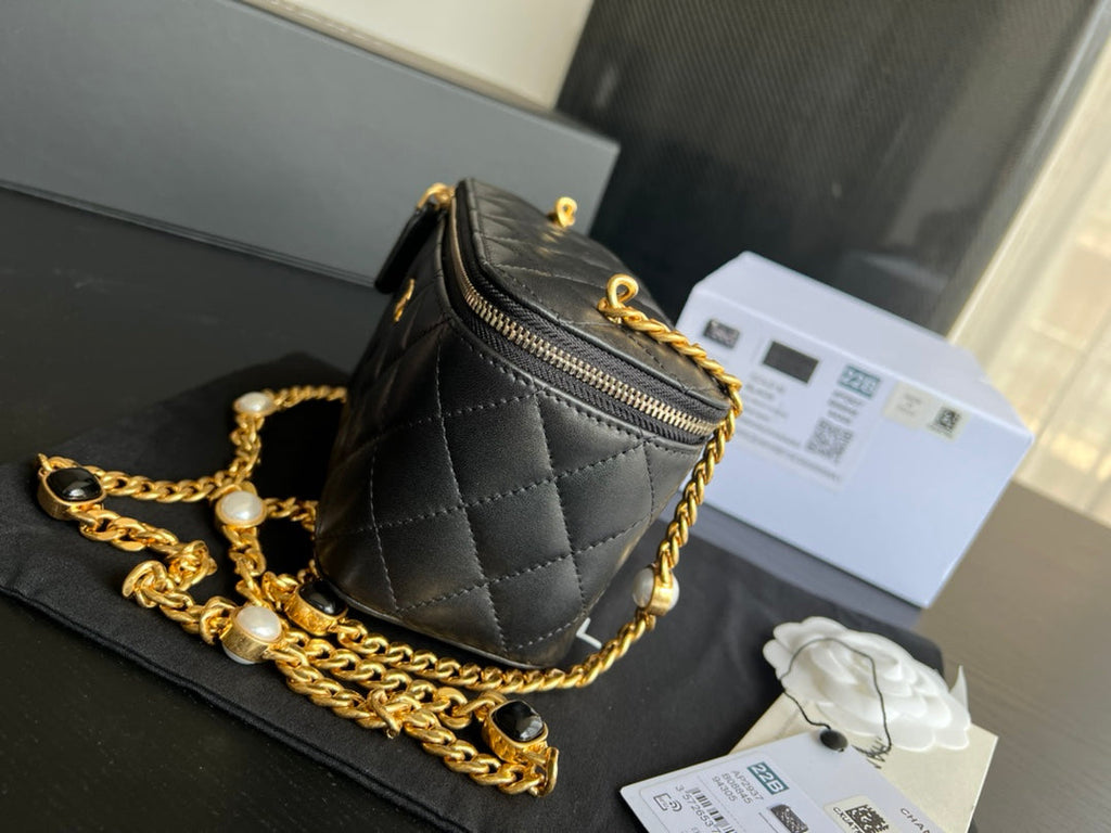Chanel AP2937 Vanity with Chain Lambskin Black