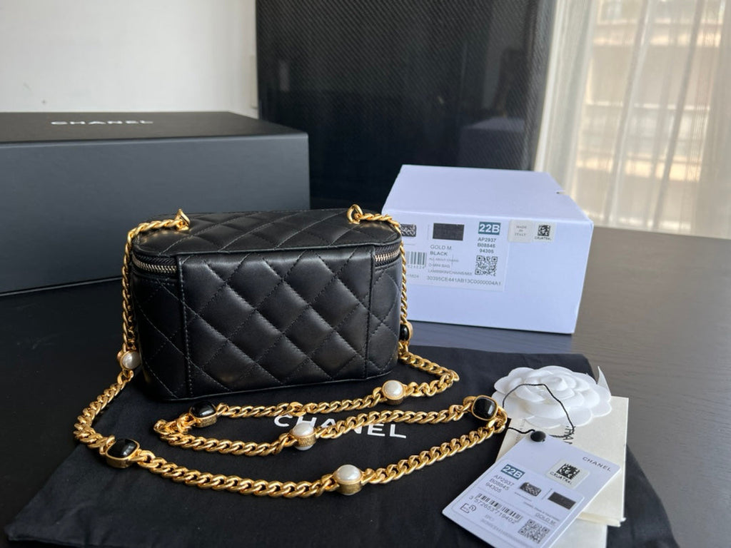 Chanel AP2937 Vanity with Chain Lambskin Black