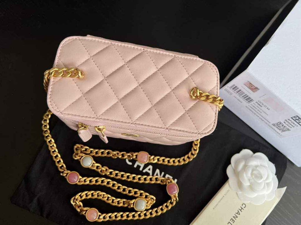 Chanel AP2937 Vanity with Chain Lambskin Pink