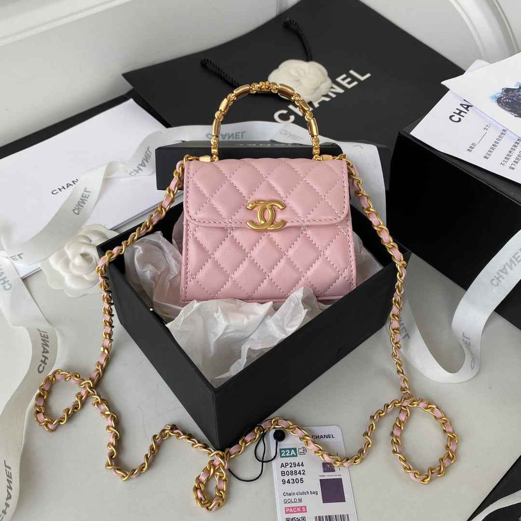 Chanel AP2944 Clutch with Chain Lambskin pink