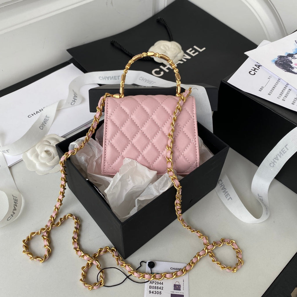Chanel AP2944 Clutch with Chain Lambskin pink