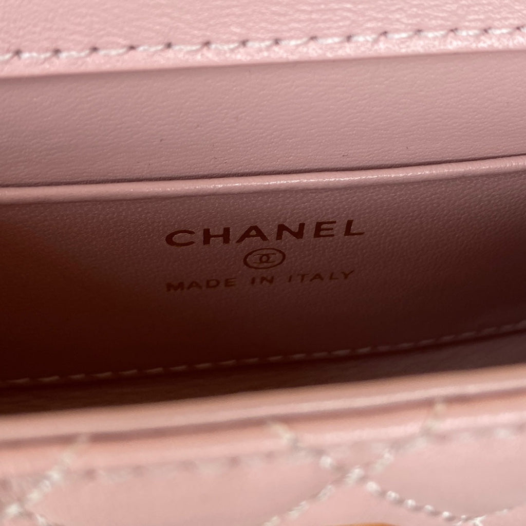 Chanel AP2944 Clutch with Chain Lambskin pink