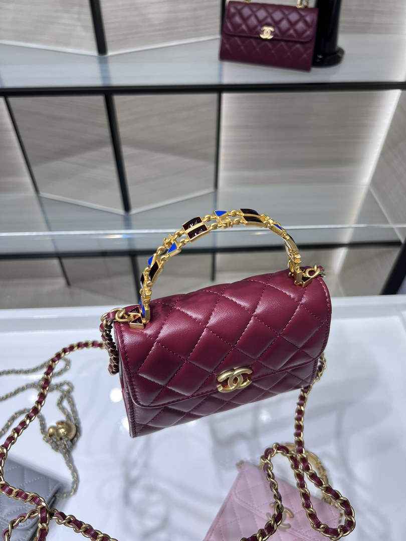 Chanel AP2945 Clutch with Chain Lambskin Purple