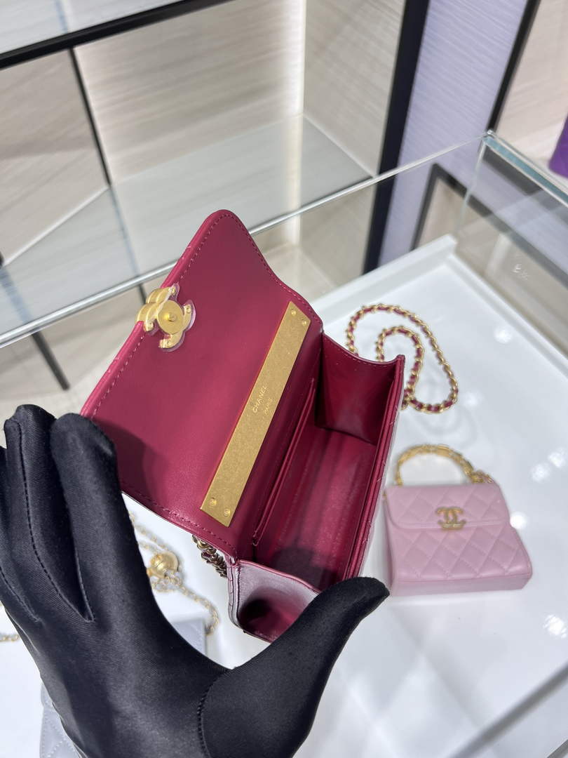 Chanel AP2945 Clutch with Chain Lambskin Purple