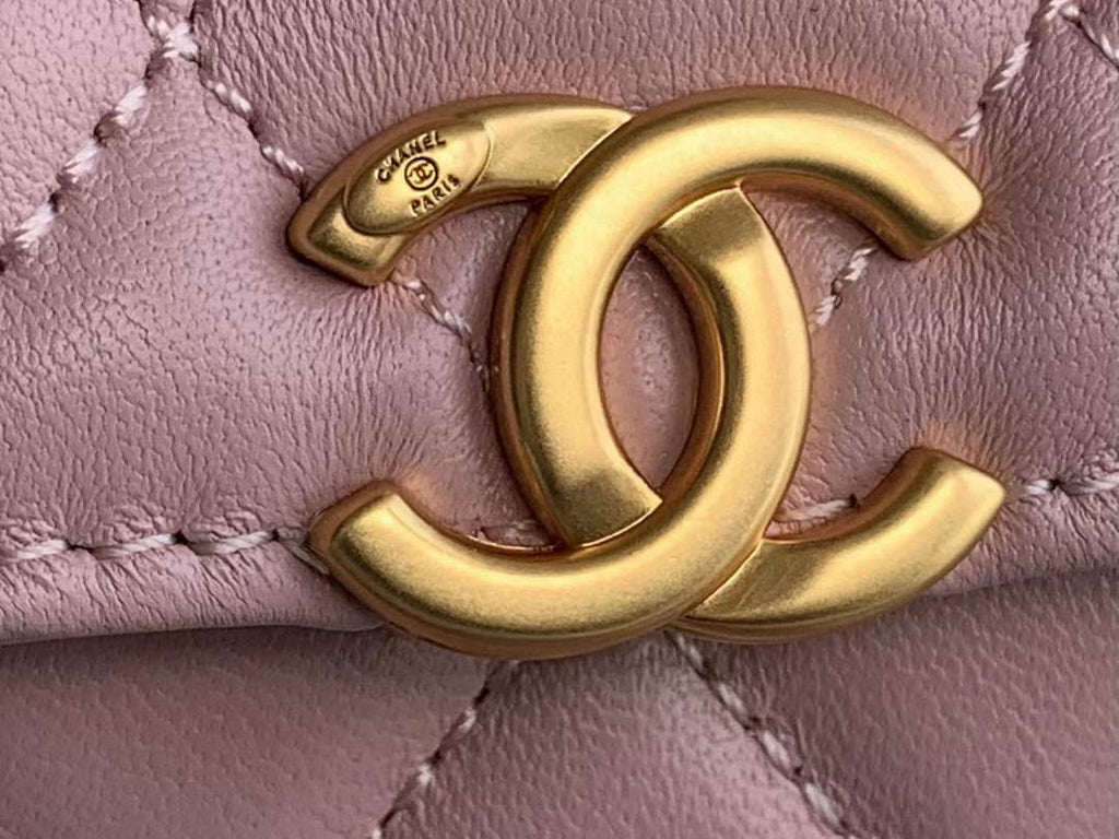 Chanel AP2946 Flap Phone Holder with Chain Lambskin Pink