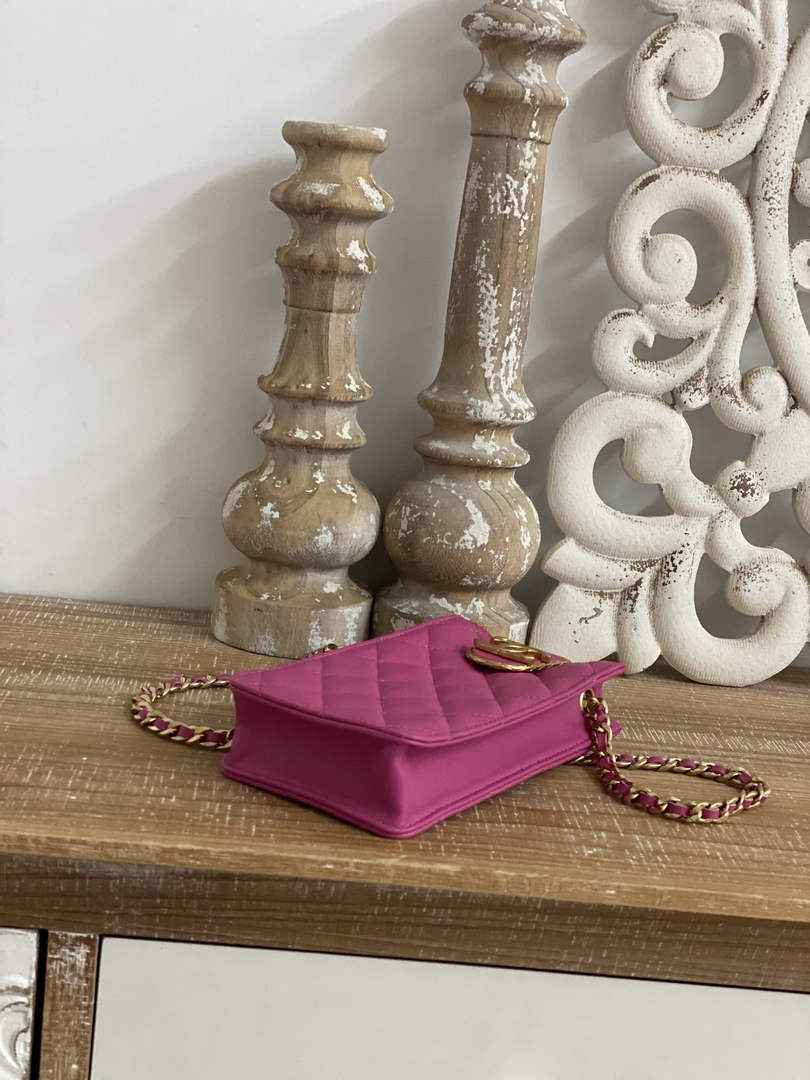 Chanel AP2981 Phone Holder with Chain Lambskin Purple