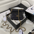Chanel AP3005 Clutch with Chain Grained Calfskin Gold Black