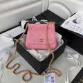 Chanel AP3005 Clutch with Chain Grained Calfskin Gold Pink