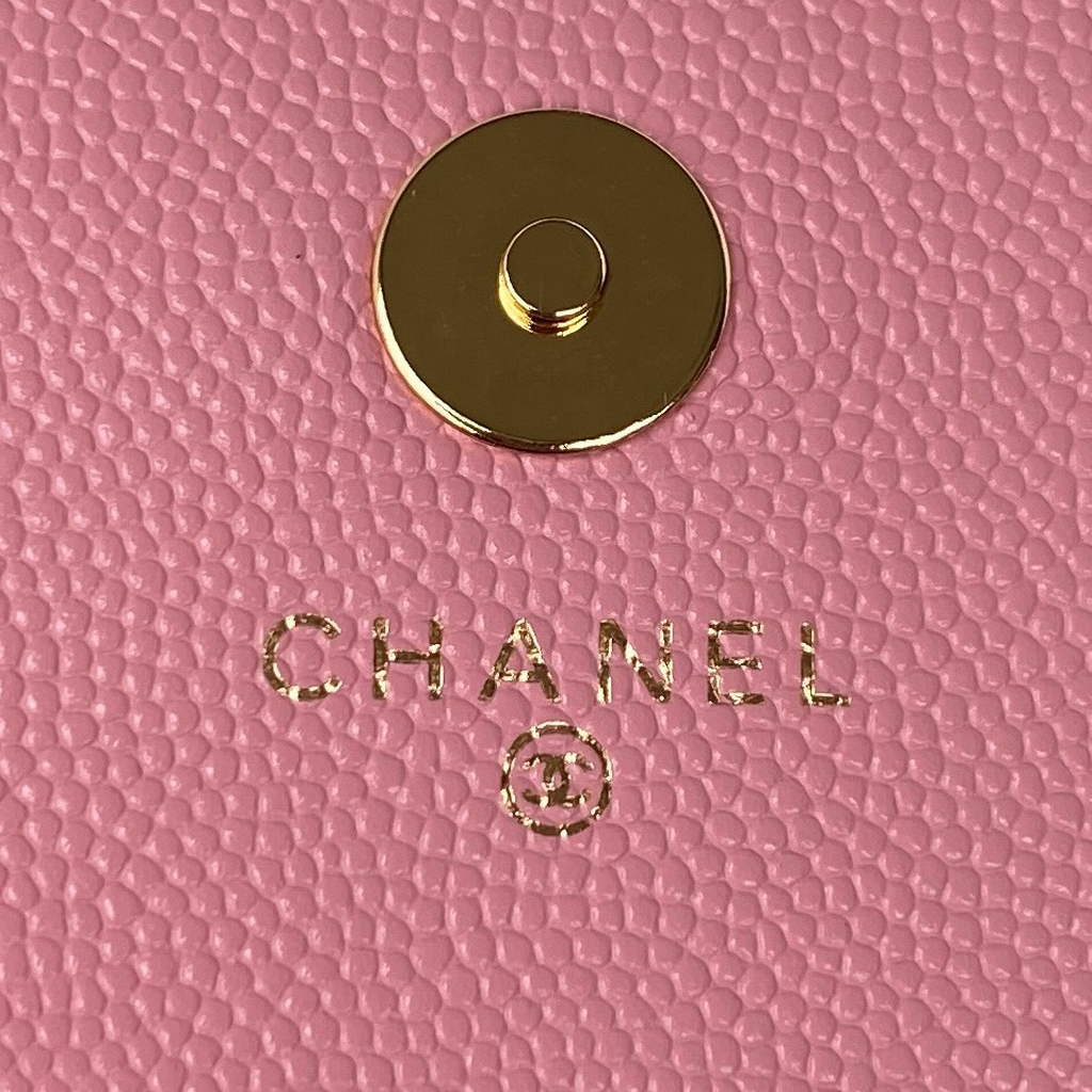 Chanel AP3005 Clutch with Chain Grained Calfskin Gold Pink