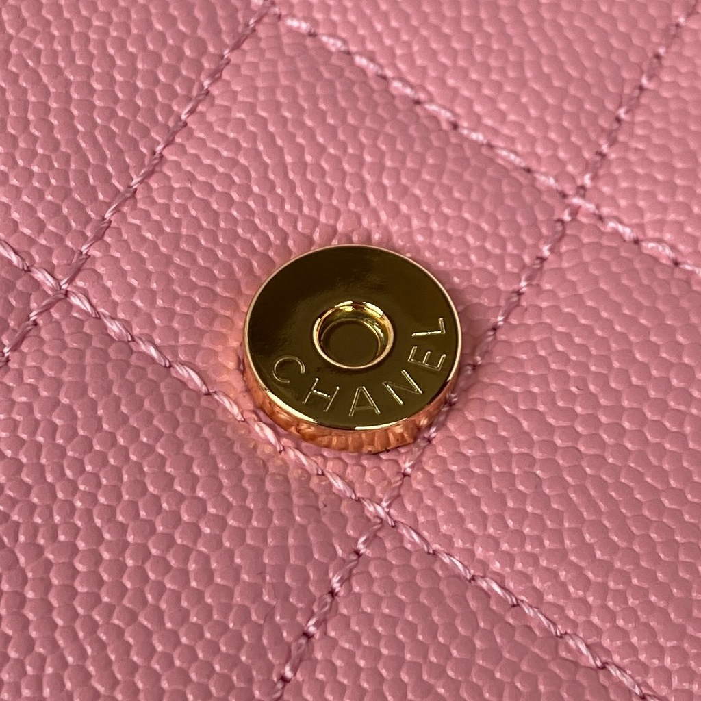 Chanel AP3005 Clutch with Chain Grained Calfskin Gold Pink
