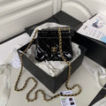 Chanel AP3005 Clutch with Chain Patent Calfskin Gold Black