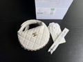 Chanel AP3095 Pouch Lambskin Gold-Tone Metal White