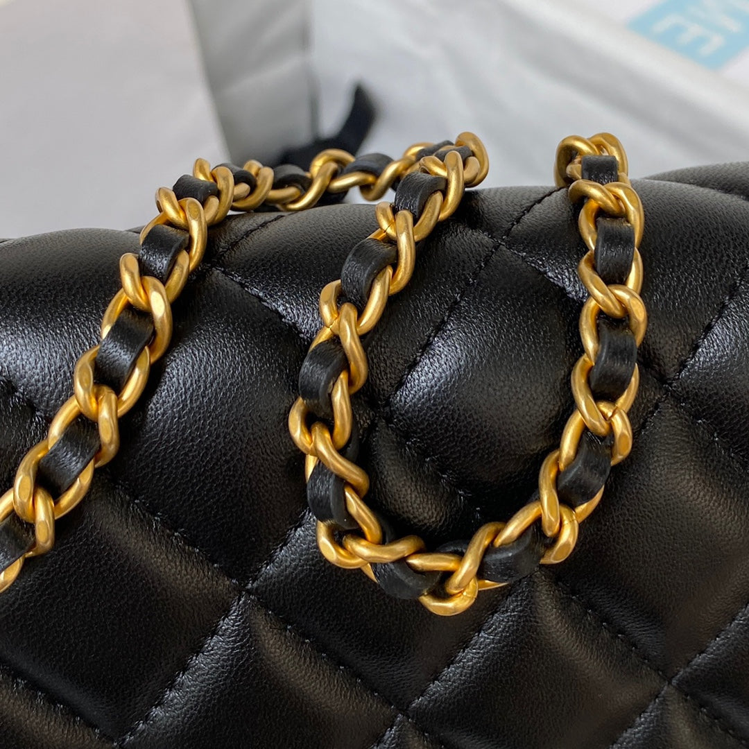 Chanel AP3363 Evening Clutch with chain Lambskin Black