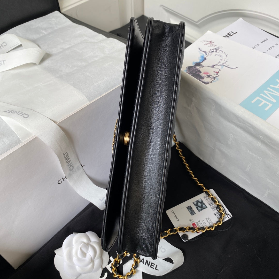 Chanel AP3363 Evening Clutch with chain Lambskin Black