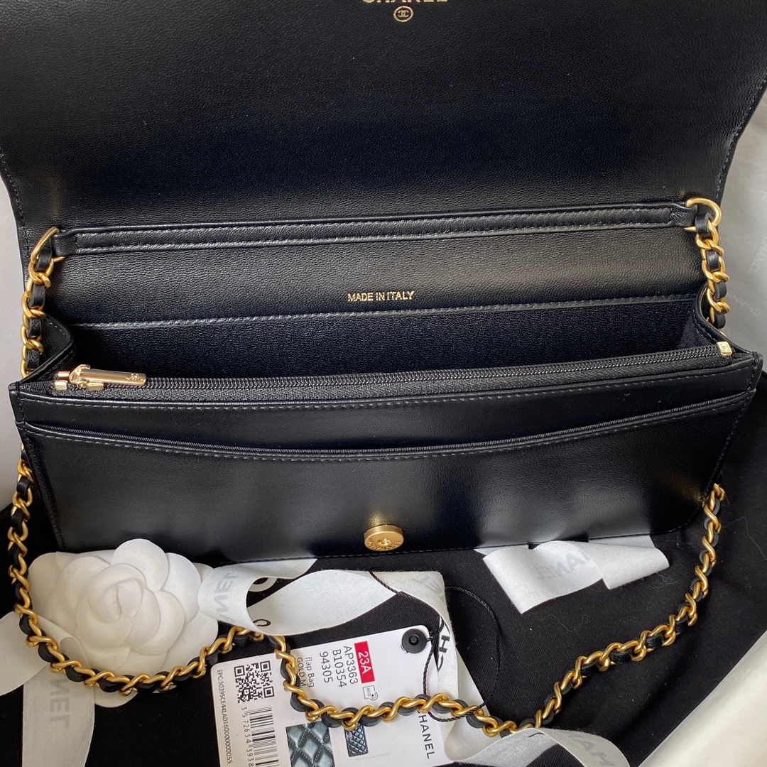 Chanel AP3363 Evening Clutch with chain Lambskin Black