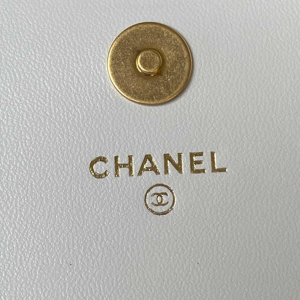 Chanel AP3363 Evening Clutch with chain Lambskin Beige
