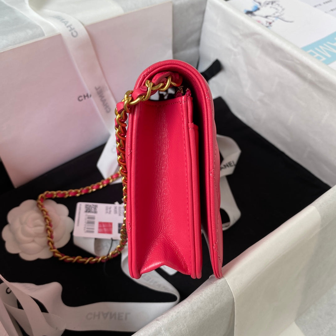 Chanel AP3363 Evening Clutch with chain Lambskin Plum