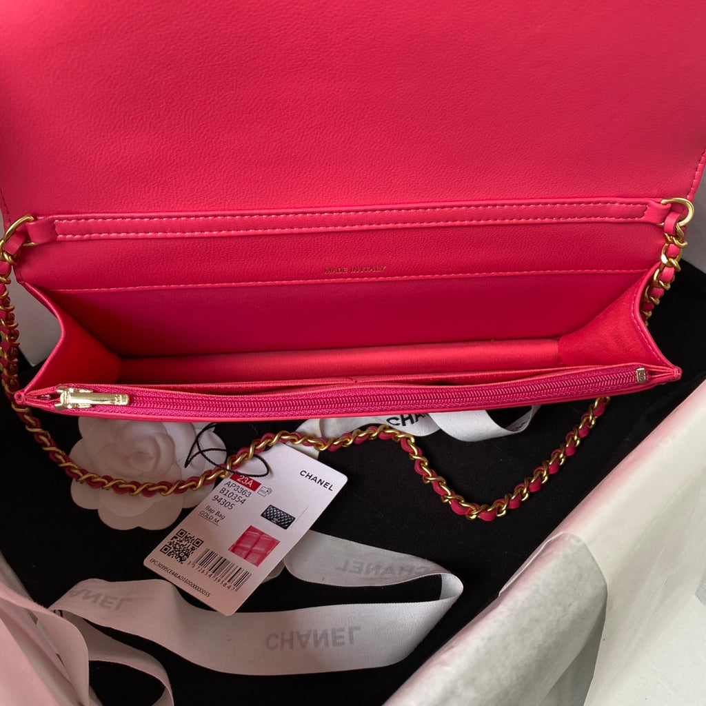 Chanel AP3363 Evening Clutch with chain Lambskin Plum