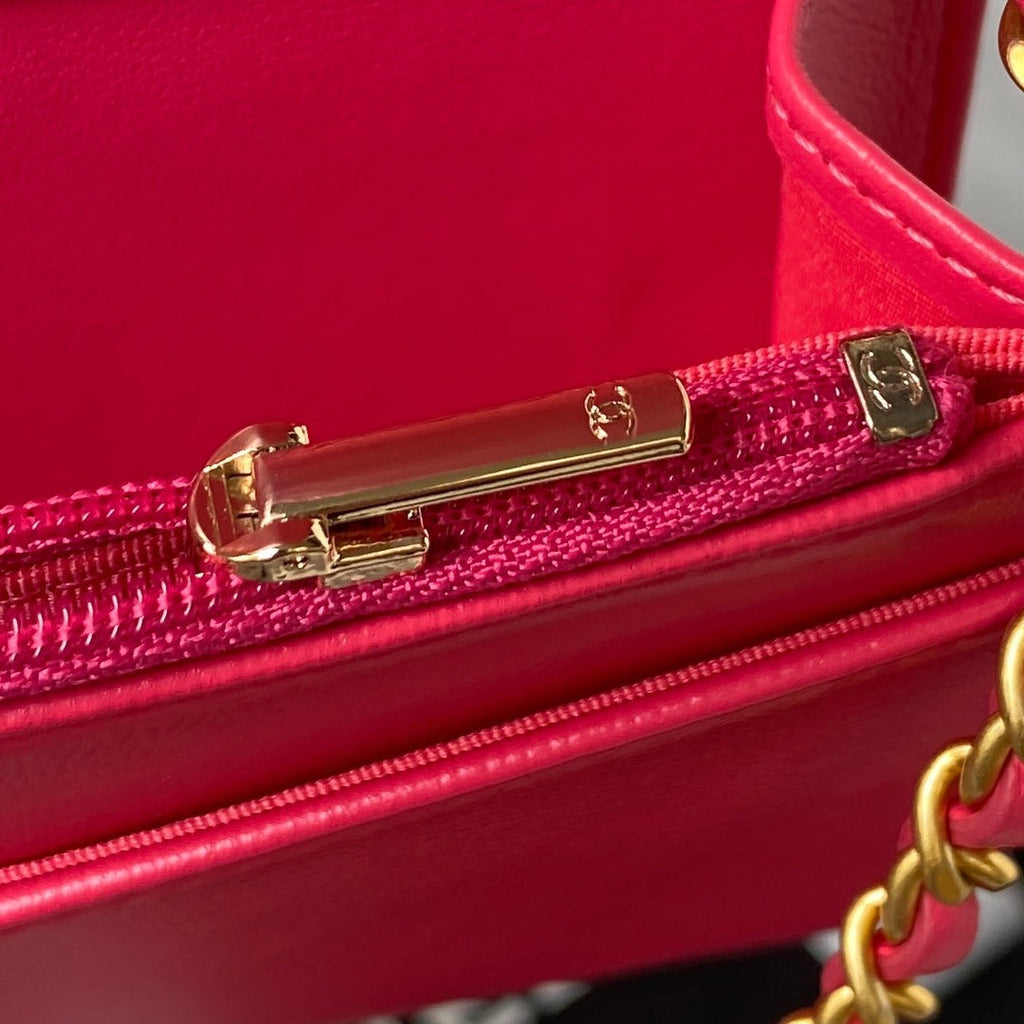 Chanel AP3363 Evening Clutch with chain Lambskin Plum