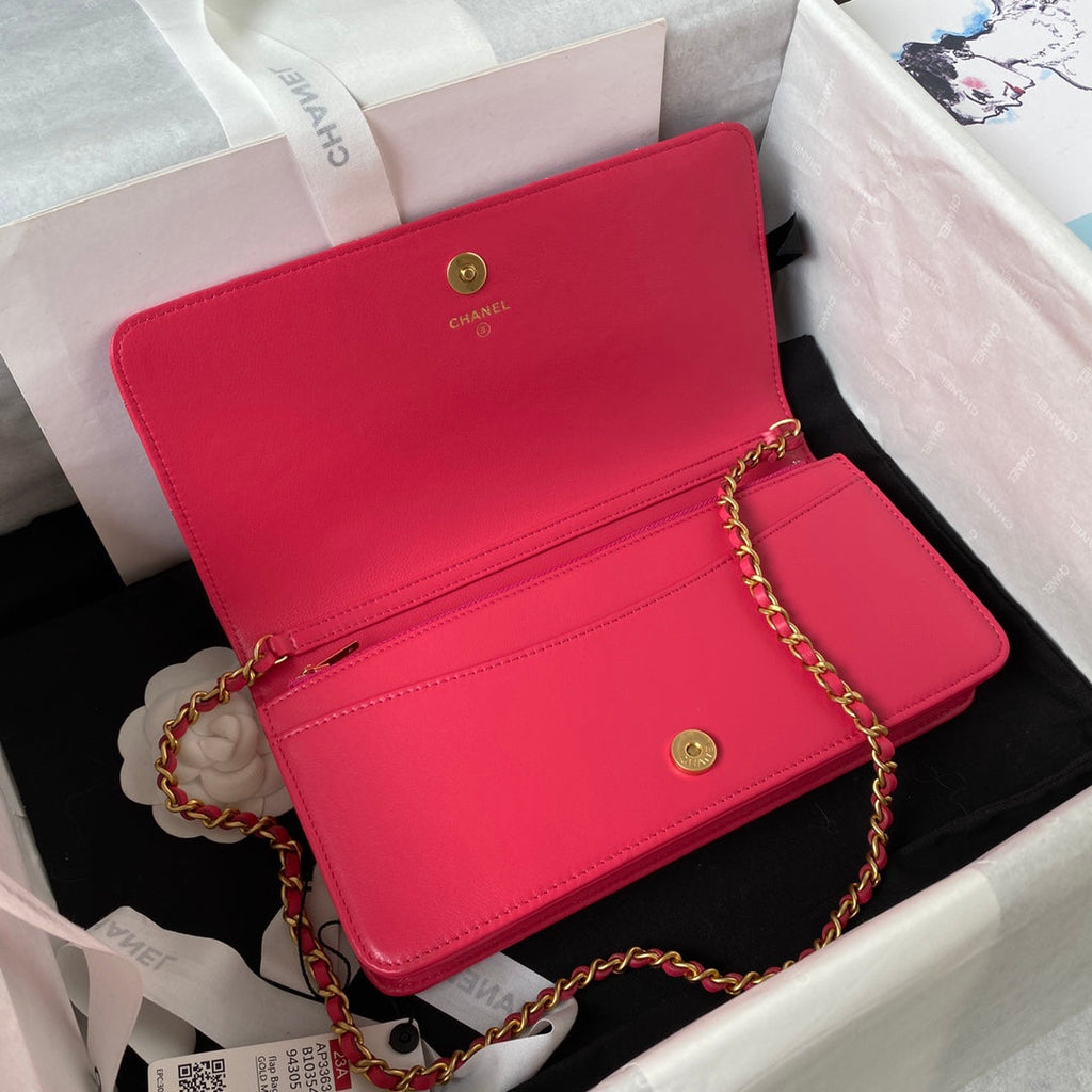 Chanel AP3363 Evening Clutch with chain Lambskin Plum