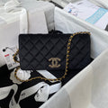 Chanel AP3363 Evening Clutch with chain Velvet Black