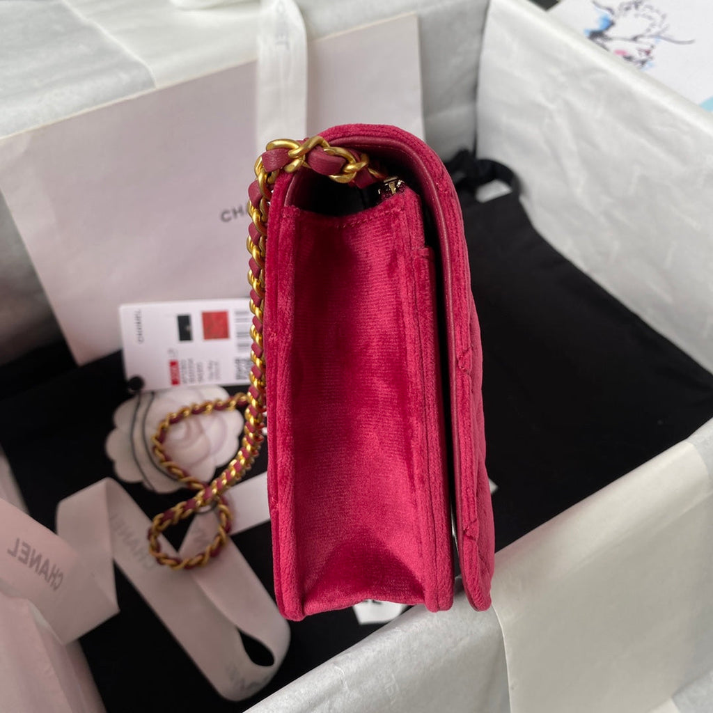 Chanel AP3363 Evening Clutch with chain Velvet Plum