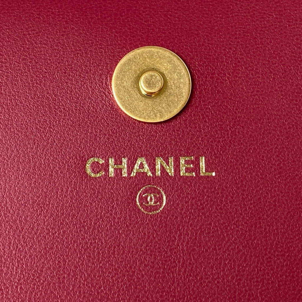 Chanel AP3363 Evening Clutch with chain Velvet Plum