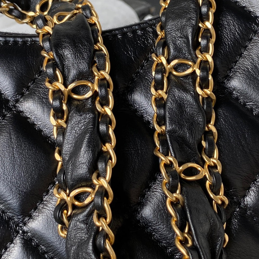 Chanel AP3647 Small Hobo Bag Calfskin Black