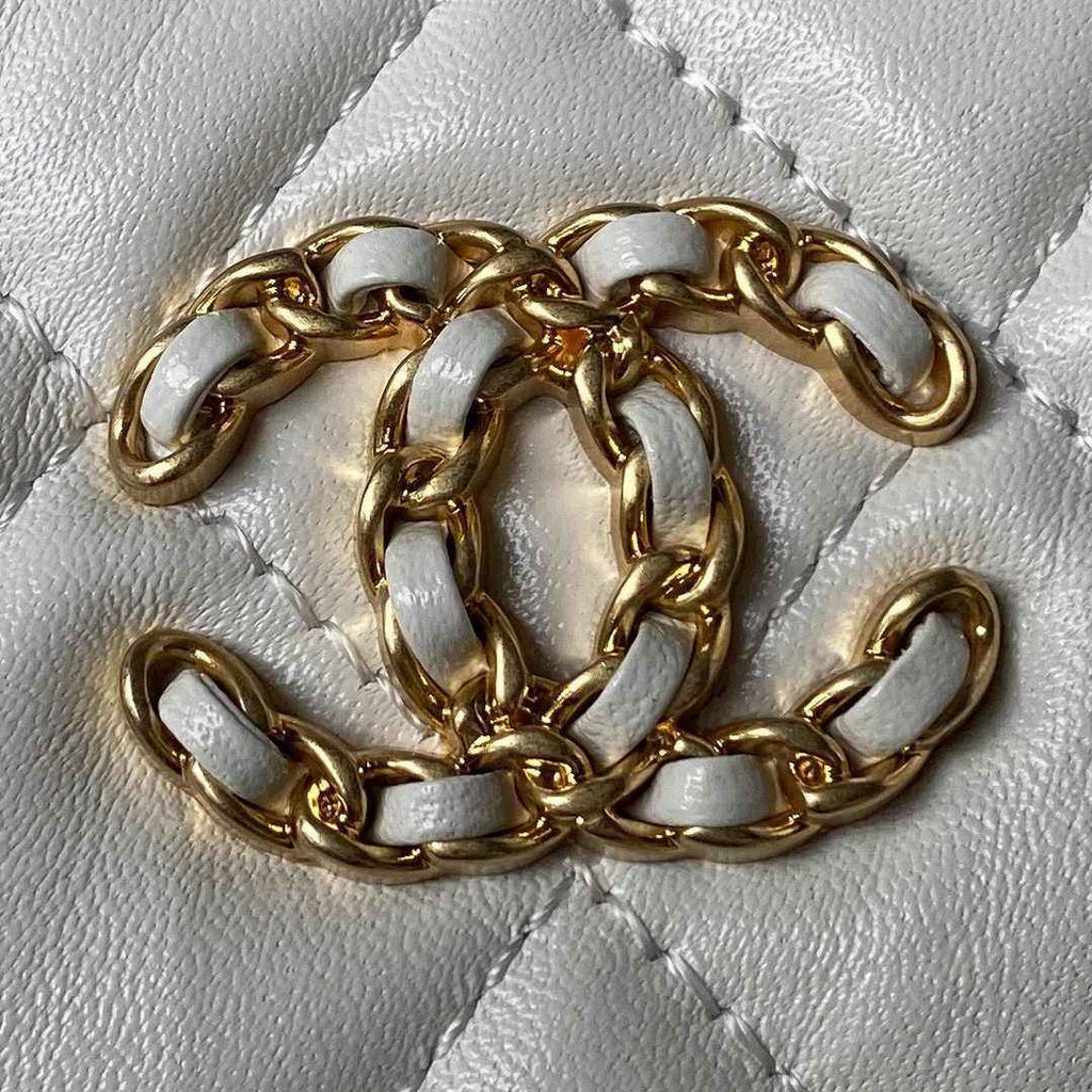 Chanel AP3647 Small Hobo Bag Calfskin White