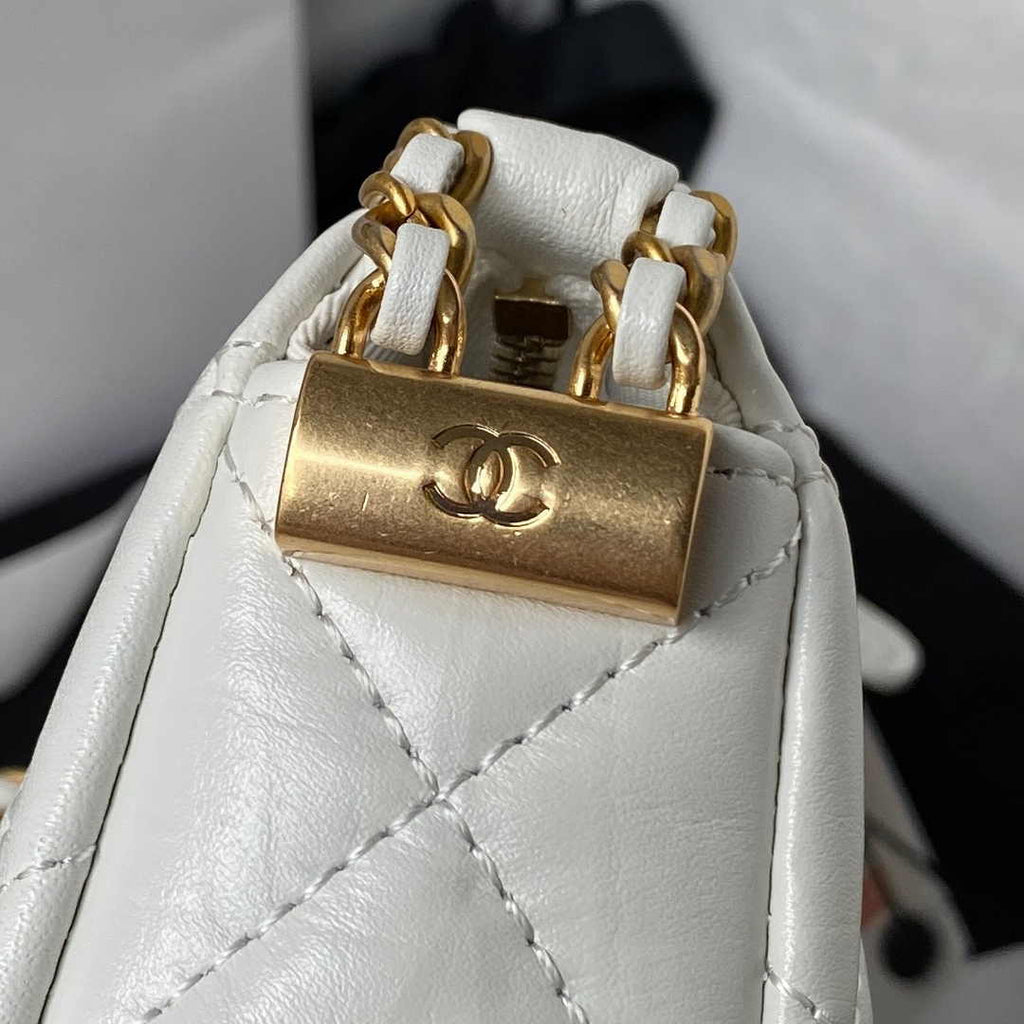 Chanel AP3647 Small Hobo Bag Calfskin White