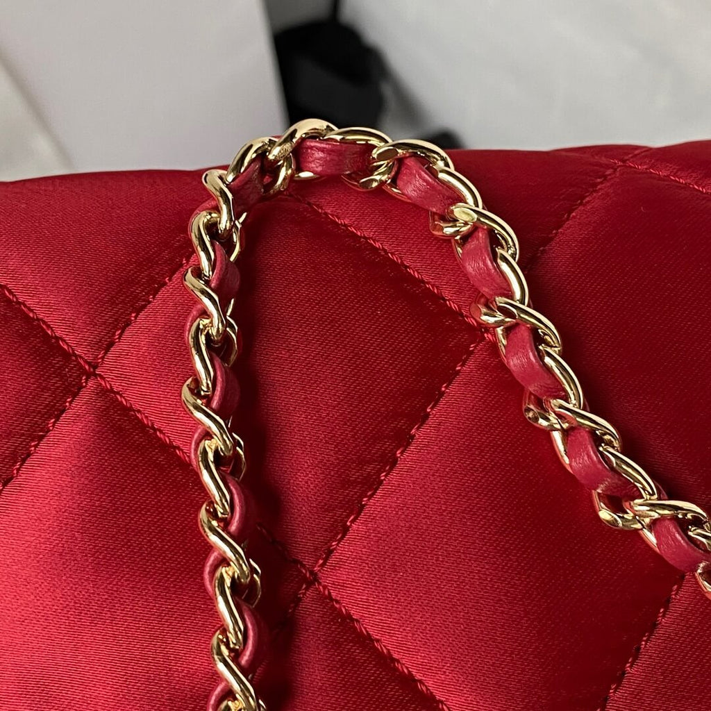 Chanel AP3791 Evening Clutch with chain Velvet Red