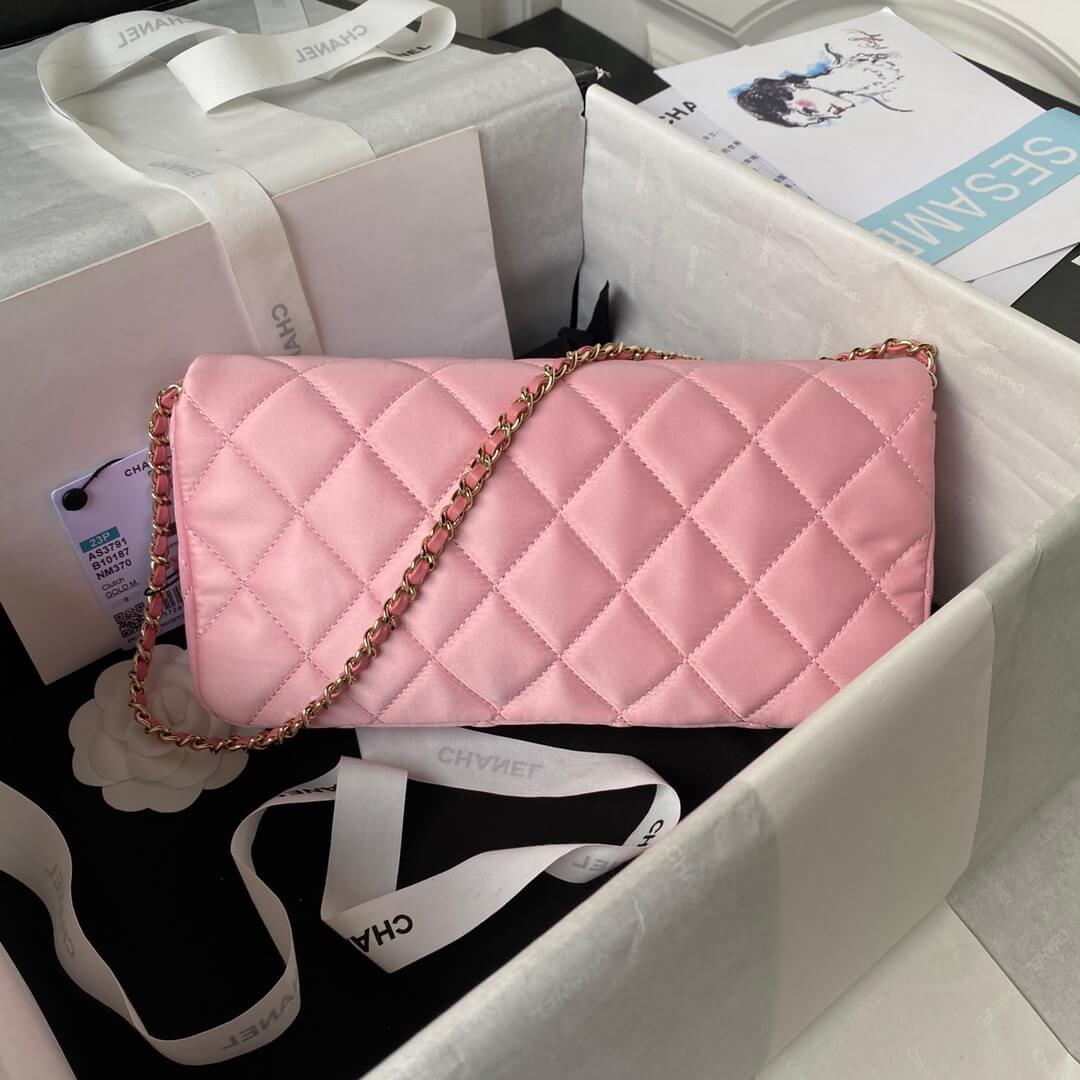Chanel AP3791 Evening Clutch with chain Velvet Pink