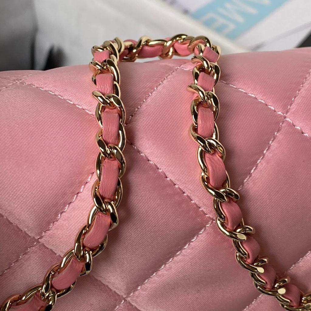 Chanel AP3791 Evening Clutch with chain Velvet Pink