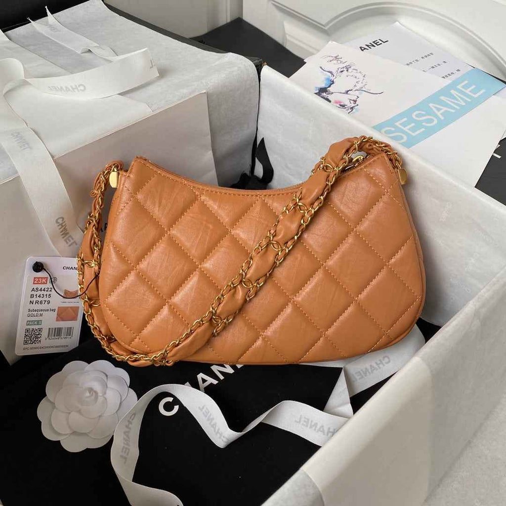 Chanel AP4422 Hobo Bag Calfskin Brown
