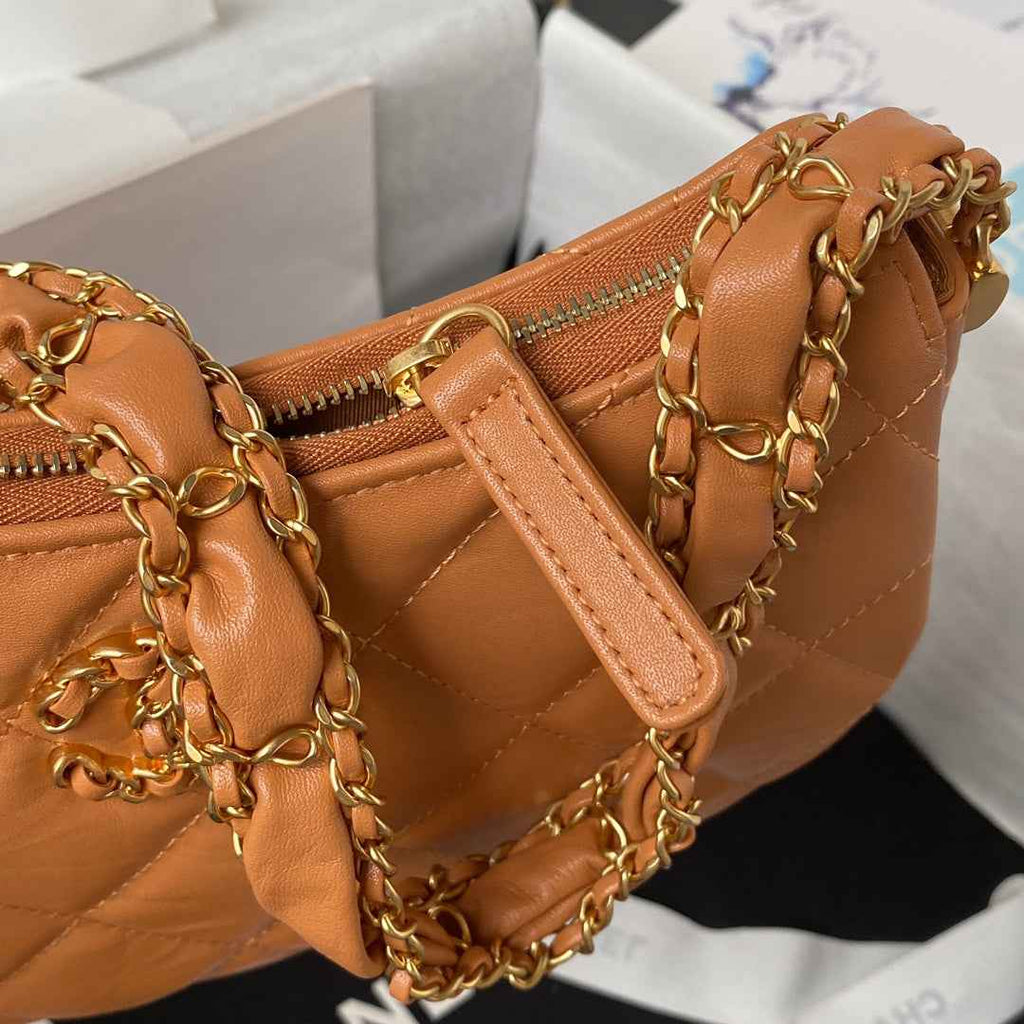 Chanel AP4422 Hobo Bag Calfskin Brown