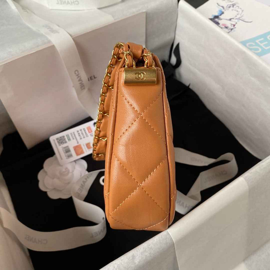 Chanel AP4422 Hobo Bag Calfskin Brown