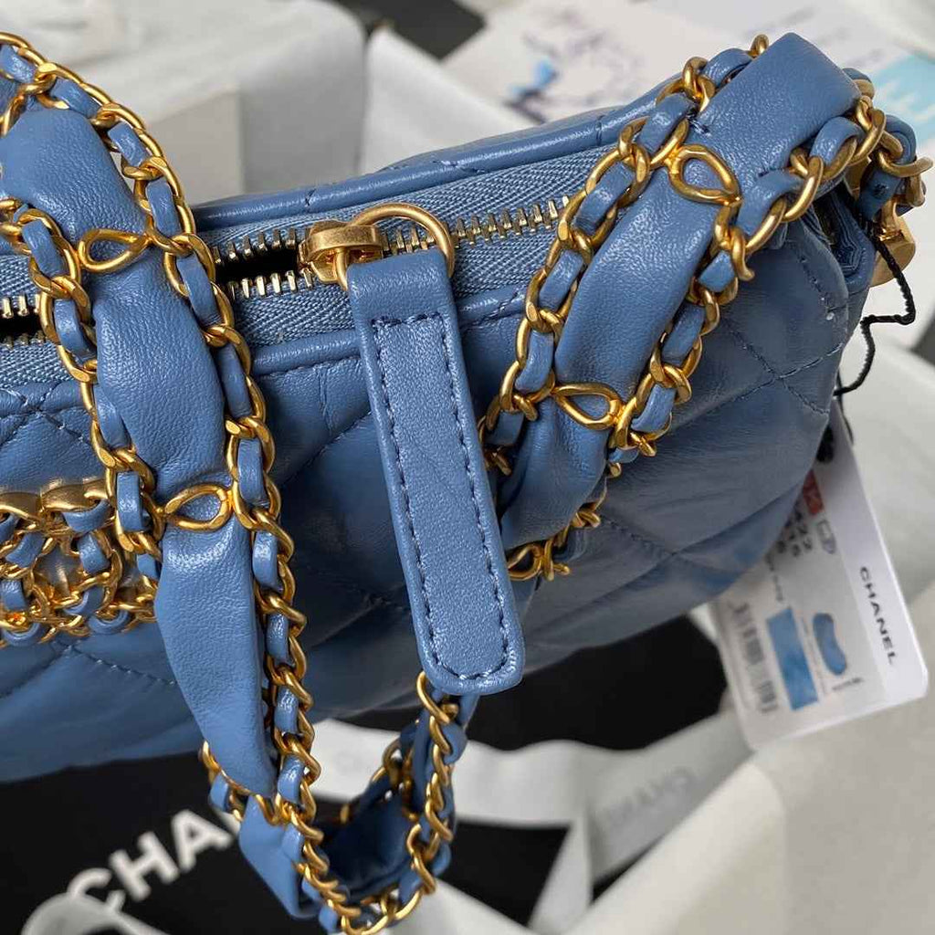 Chanel AP4422 Hobo Bag Calfskin Blue
