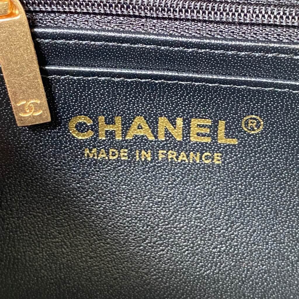 Chanel AS0874 Mini 2.55 Handbag Aged Calfskin Gold-Tone Metal Black