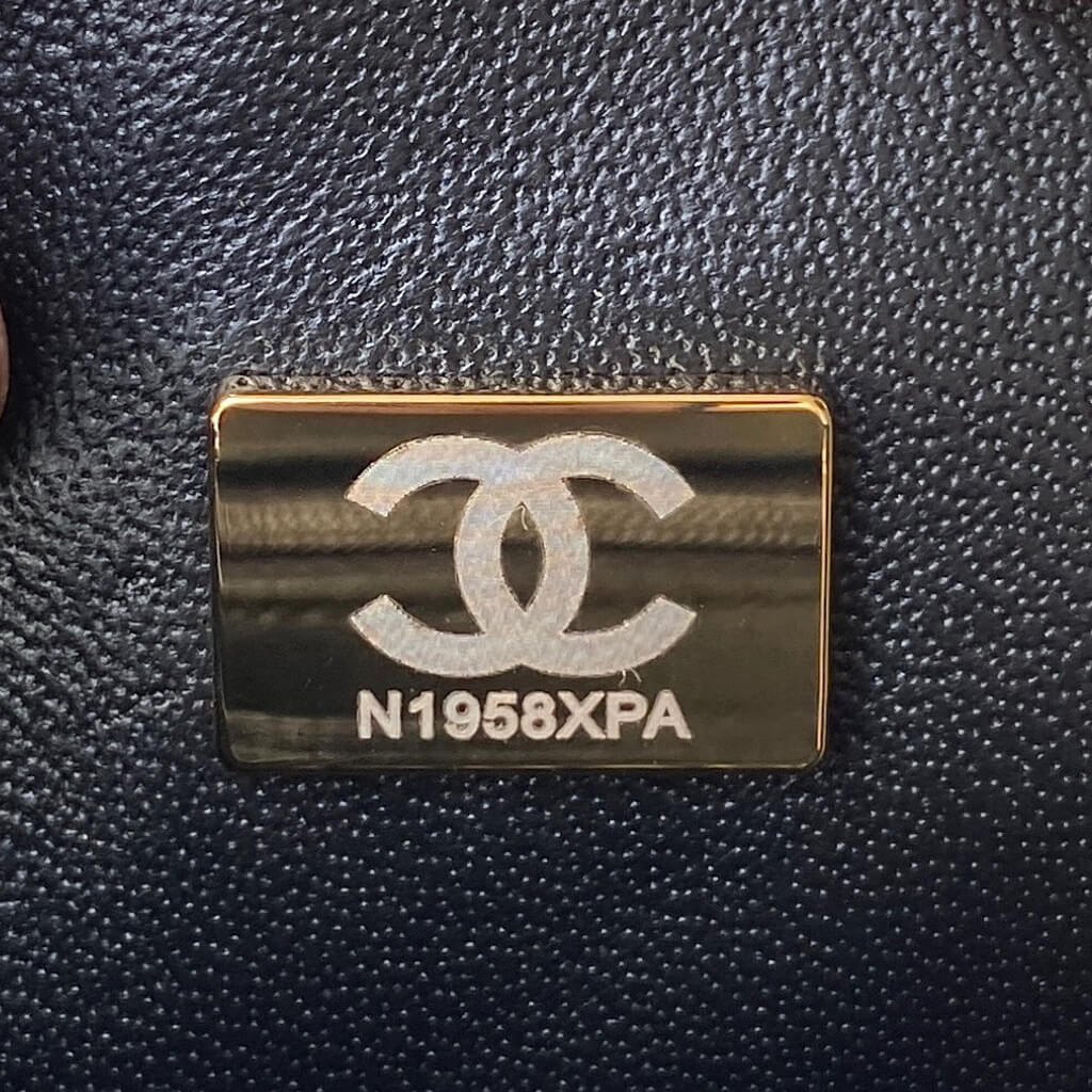 Chanel AS0874 Mini 2.55 Handbag Aged Calfskin Gold-Tone Metal Black