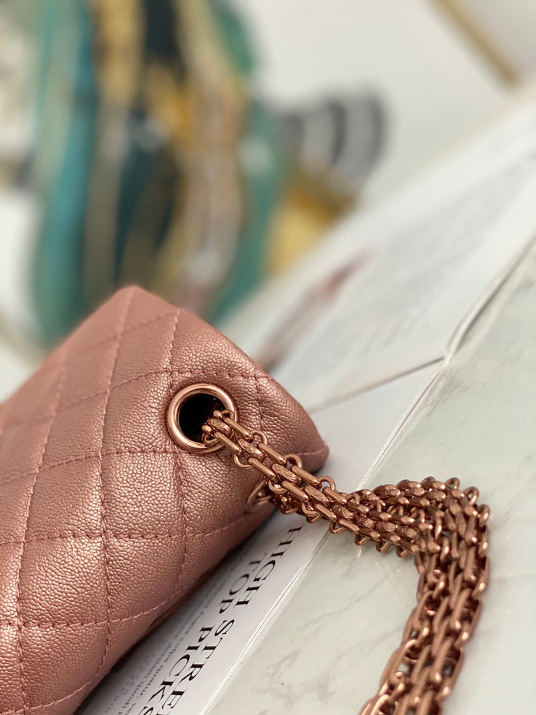 Chanel AS0874 Mini 2.55 Handbag Aged Calfskin Bronze