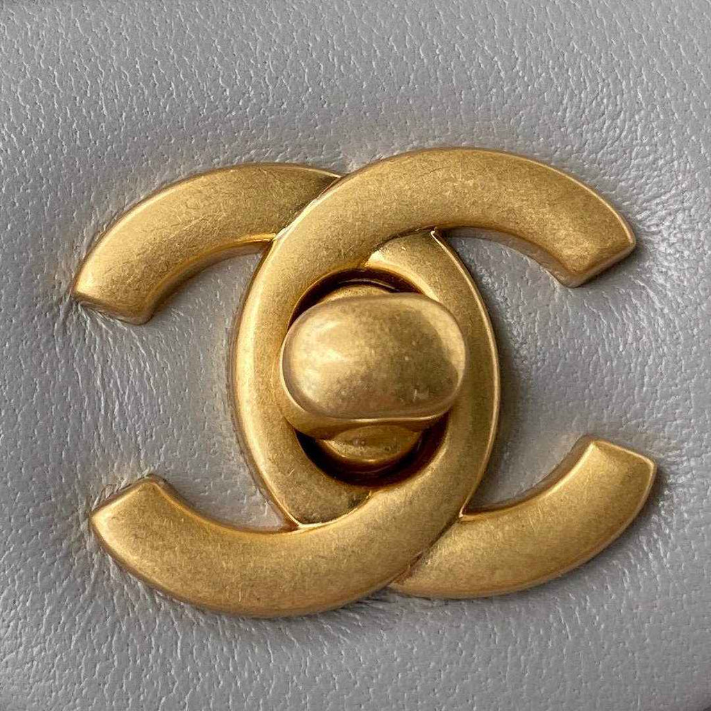 Chanel AS1786 Mini Flap Bag Lambskin Gray