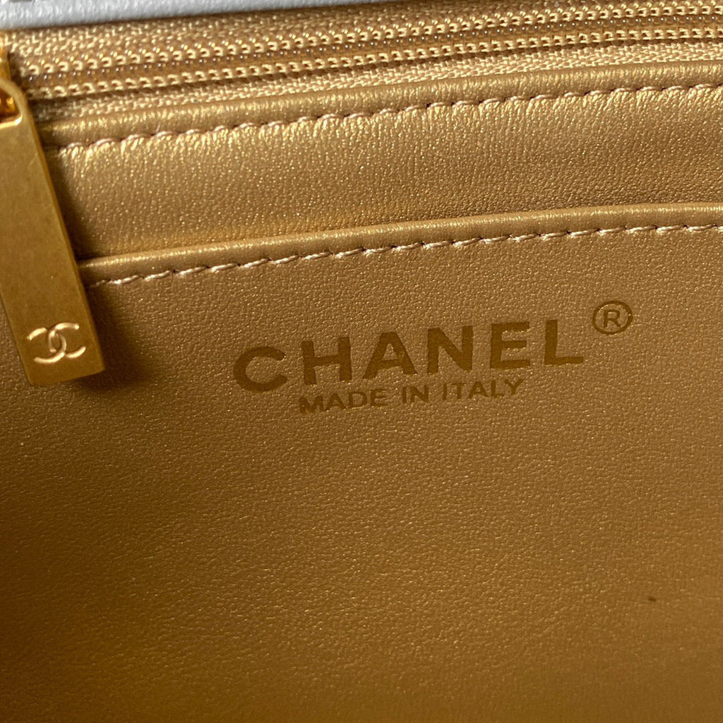 Chanel AS1786 Mini Flap Bag Lambskin Gray