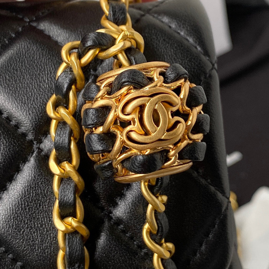 Chanel AS1786 Mini Flap Bag Lambskin Black