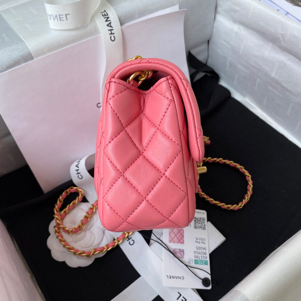 Chanel AS1786 Mini Flap Bag Lambskin Pink